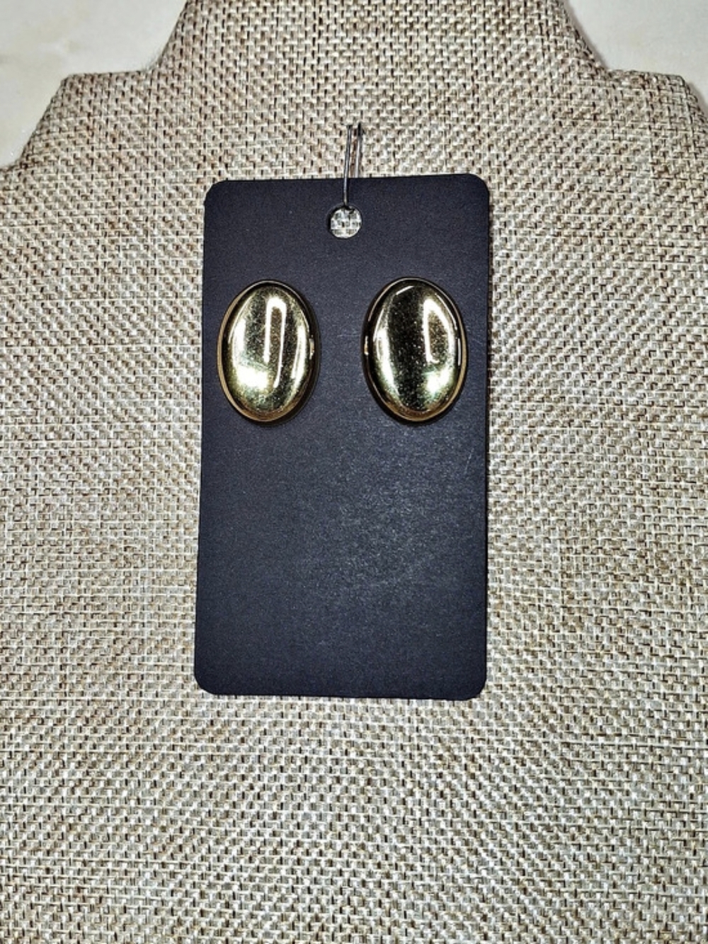 Napier Vintage Gold Oval Earrings